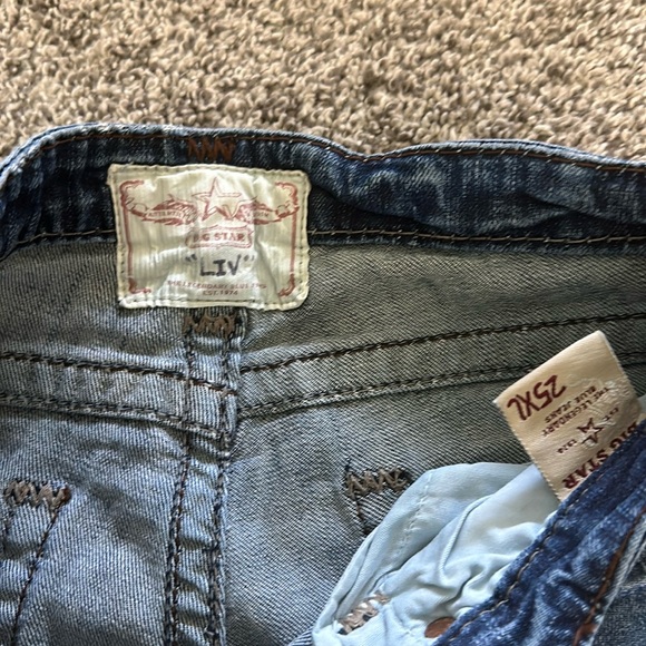 “Liv” big star dark wash jeans. Size 25xl boot cut - Picture 2 of 5